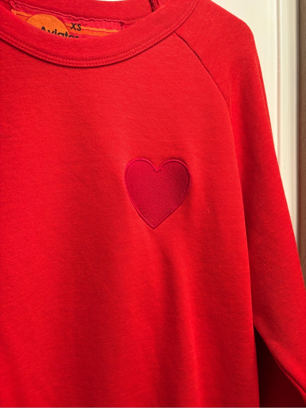Aviator nation red stitched heart set xs rare! Euc - Picture 5 of 7